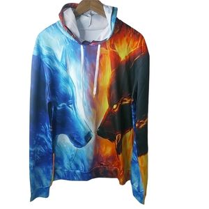 Wolves L Together Ice & Fire Hoodie Pullover Shirt